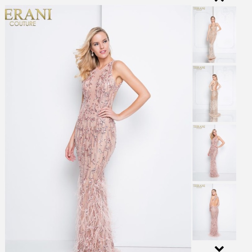 TERANI COUTURE DRESS: Color: Blush